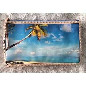 New Rebecca Minkoff Palm Trees Cherish Clutch